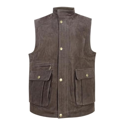 Hoggs of Fife Lomond II Leather Waistcoat - Chocolate von Hoggs of Fife