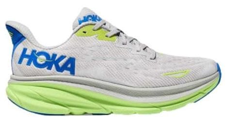 hoka clifton 9 laufschuhe grau grun blau herren von Hoka One One