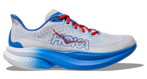 hoka mach 6 running schuhe weis blau rot herren von Hoka One One