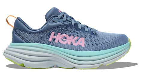 hoka one one bondi 8 large d blau rosa damen running schuhe von Hoka One One