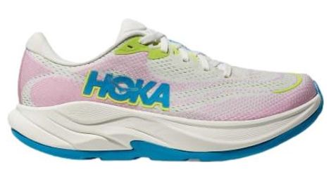 hoka rincon 4 laufschuhe weis pink blau damen von Hoka One One