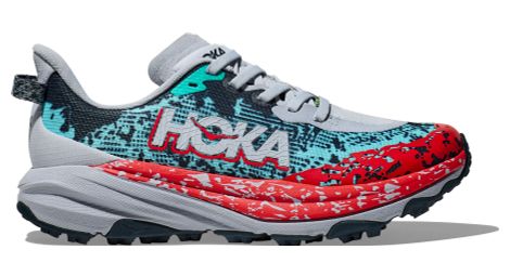 hoka speedgoat 6 youth kinder trailrunning schuhe blau rot von Hoka One One