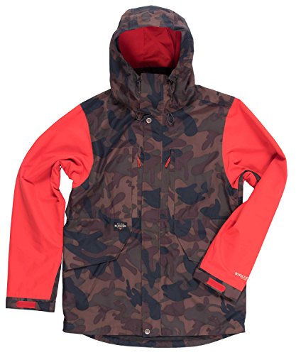 Holden Herren Highland Snowboard Jacke, braun schwarz rot, S EU Holden Herren Highland Snowboard Jacke, braun schwarz rot, S EU von Holden