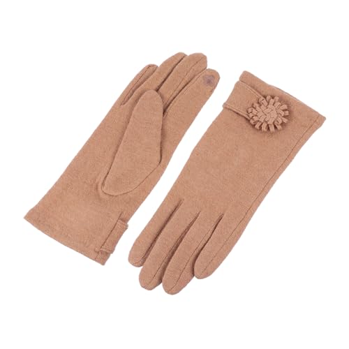 Holibanna 1 Paar Handschuhe Armwärmer Fäustlinge thermohandschuh Thermal Gloves glovee ski Gloves Hand Schuhe rekawiczki zimowe Waterproof Gloves handmuffs Mitts skizubehör Kaschmir Coffee von Holibanna