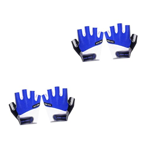 Holibanna 2 Paar Atmungsaktive Handschuhe Unisex Halbfingerhandschuhe Halbfinger Kurzhandschuhe Unisex Fahrradhandschuhe von Holibanna