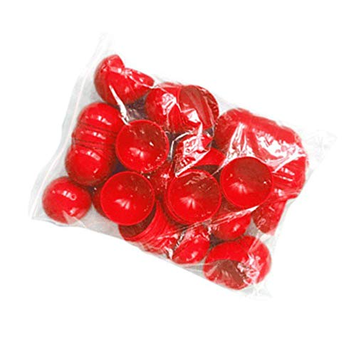 Holibanna 25 Stück Loterie-Kugeln, Kunststoff, Anzahl der Tombola-Kugeln, Tischaktivität, Ping-Pong-Kugeln, für die Dekoration von Spielpartys (40 mm, rot) von Holibanna