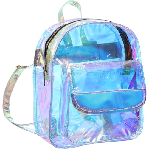 Holibanna Durchsichtiger Rucksack Transparente PVC-Tasche Kleiner Wasserfester Rucksack Für Fitnessstudio Konzerte Sport Reisen Arbeitsplatz Festival von Holibanna