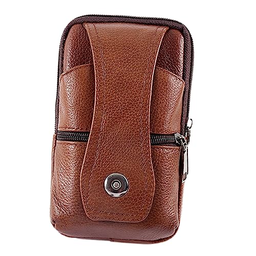 Holibanna Herren Cowhide Business Handy Umhängetasche wasserdichte Vertikale Gürteltasche Mit Haken Multifunktionale Geldbörse Für Unterwegs Ideal Für Arbeit Und von Holibanna