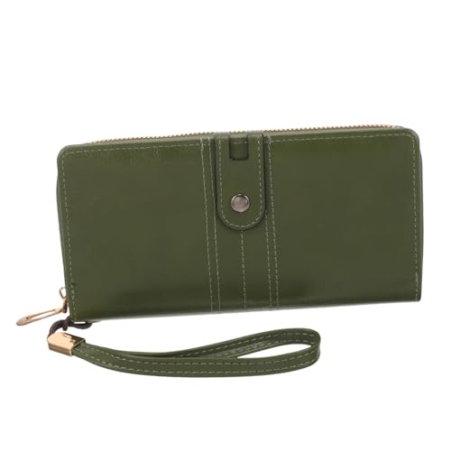 Holibanna Lange Business-geldbörse Beutel Reisen Abschlussball Dame Bote Reisetasche Taschen Handtasche Frauen Geldbörsen Mini Geldbörse Mit Reißverschluss Tragbare Geldbörse Pu-Leder Green von Holibanna