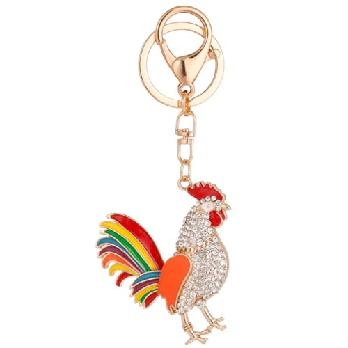 Holibanna Ostern-Hahn-Schlüsselanhänger Strass-Huhn-Schlüsselanhänger Süßer Schlüsselanhänger Auto-Anhänger Taschenanhänger Für Handtasche Geldbörse Geldbörse Nutztiere Party-Geschenke von Holibanna