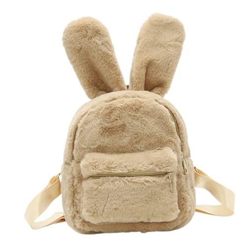 Holibanna Plüsch Rucksack Schultaschen Für Mädchen Tragetaschen Für Damen Umhängetasche Für Damen Rucksack Für Mädchen Rucksäcke Kühltasche Mädchen Tasche Gepäck Schultasche Für Khaki von Holibanna