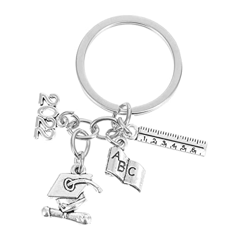 Holibanna Schlüsselanhänger Für Die Abschlusssaison Karte Halter Ring Zarter Schlüsselanhänger Taschenanhänger Schlüsselanhänger Aus Edelstahl Silver Rostfreier Stahl von Holibanna