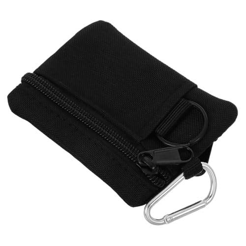 Holibanna Schlüsselaufbewahrungstasche Tastenabdeckungen Mini-Taschen-schlüsselanhänger Geldbörse-schlüsselanhänger Mini-Aufbewahrungstasche Als Schlüsselanhänger Münzbeutel Polyester Black von Holibanna