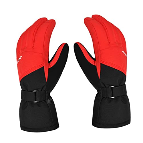 Holibanna Winterhandschuhe Für Herren Und Damen Winddichte Touchscreen Skihandschuhe Für Outdoor Aktivitäten Rote Und Schwarze Farboption Ideal Für Radfahren Laufen Und Wintersport von Holibanna