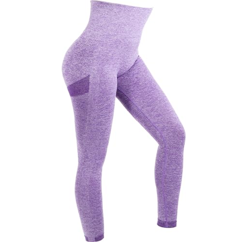 Holibanna Yoga-Leggings Mit Hoher Taille Yoga-Leggings Fitnessstudio-Leggings Sport-Lauf-Yoga-Leggings Für Frauen von Holibanna