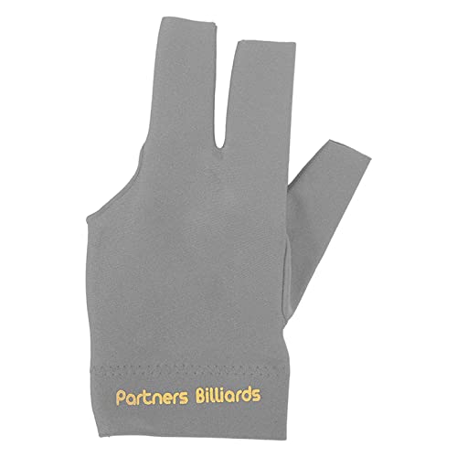 Holigie Billard-Handschuh, Pool-Handschuh für die Linke Hand, flexibel, schweißabsorbierend, reduziert Reibung, präziser Schlag, 3-Finger-Pool-Handschuh für die Linke oder rechte Hand für (Dark Gray) von Holigie