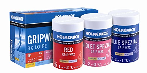 Holmenkol 3X Loipe Grip Wax a 45 g Steigwachs Set für Langlauf Holmenkol 3X Loipe Grip Wax a 45 g Steigwachs Set für Langlauf von Holmenkol