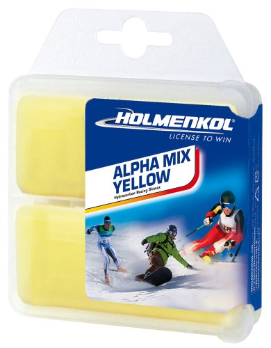 Holmenkol Unisex – Erwachsene Alphamix Skiwachs, Yellow, 2X 35 Gramm von Holmenkol