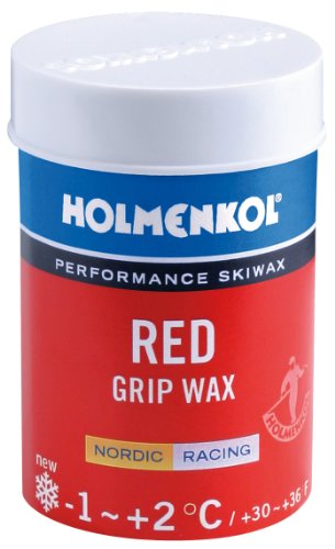 Holmenkol Unisex – Erwachsene Grip Skiwachs, Red, 45 Gramm von Holmenkol