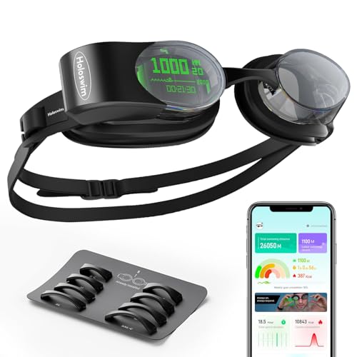 HOLOSWIM Intelligente Schwimmbrille, 2 Profi-Schwimmbrillen, AR-Brille für Echtzeit-Anzeige, AI Analyse APP, Anti-Beschlag-Schwimmbrille, IPX8 Magnetische Aufladung, Garmin & Apple Watch Unterstützung HOLOSWIM Intelligente Schwimmbrille, 2 Profi-Schwimmbrillen, AR-Brille für Echtzeit-Anzeige, AI Analyse APP, Anti-Beschlag-Schwimmbrille, IPX8 Magnetische Aufladung, Garmin & Apple Watch Unterstützung von Holoswim
