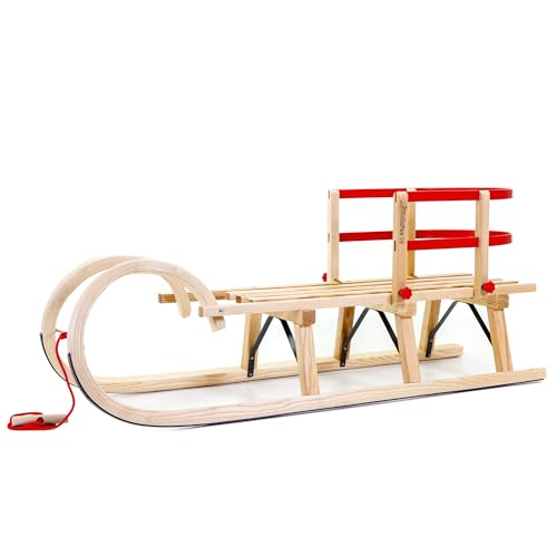 HolzFee Baran E 115 Hörnerschlitten Holz Schlitten Eschenholz | mit Kinder Lehne Rot HolzFee Baran E 115 Hörnerschlitten Holz Schlitten Eschenholz | mit Kinder Lehne Rot von Holzfee