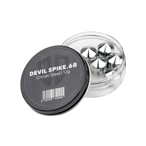 HomeDefence-24 10x Devil Spike.68 | Stahl verchromt | Cal.68 | 12g | ⌀ 17,3mm - HDR68 | Valken Milsig | FSC von HomeDefence-24