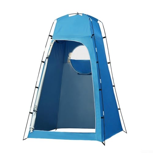 Zelt, tragbares Outdoor-Duschzelt, Umkleidezelt, Sonne, Regenschutz, Zelt, Privatsphäre, tragbares Duschzelt für Camping und Strand (blau) von Homefurnishmall