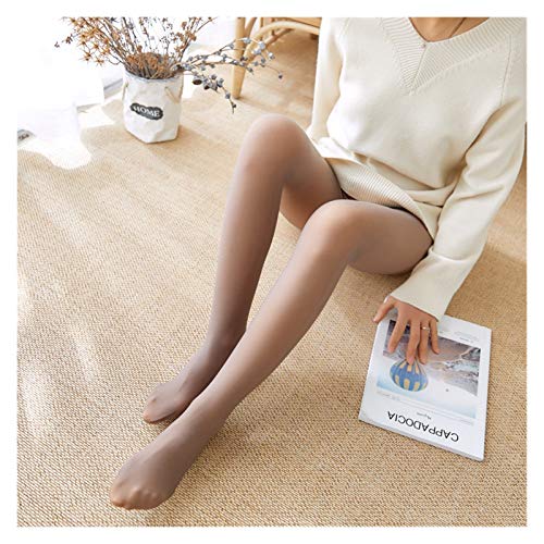 Frauen warme Wintergamaschen Hohe Taille Slim für Hauttransparente und Leggings Winter Skinny (Color : Style1 Coffee, Size : Thick) von Homeilteds