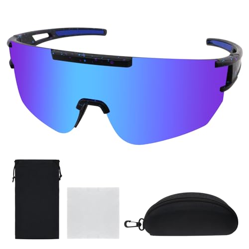 Homeinmind Schnelle Brille,Fahrradbrille Herren Damen,Sportbrille Fahrrad Radbrille Laufbrille UV400 Schutz Sonnenbrille für Rennrad Fahrrad MTB Laufen Golf Reiten Ski Rave Dunkelblau Homeinmind Schnelle Brille,Fahrradbrille Herren Damen,Sportbrille Fahrrad Radbrille Laufbrille UV400 Schutz Sonnenbrille für Rennrad Fahrrad MTB Laufen Golf Reiten Ski Rave Dunkelblau von Homeinmind