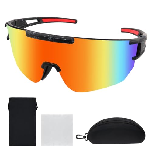 Homeinmind Schnelle Brille,Fahrradbrille Herren Damen,Sportbrille Fahrrad Radbrille Laufbrille UV400 Schutz Schnelle Sonnenbrille für Rennrad Fahrrad MTB Laufen Golf Reiten Ski Rave Grün Orange Homeinmind Schnelle Brille,Fahrradbrille Herren Damen,Sportbrille Fahrrad Radbrille Laufbrille UV400 Schutz Schnelle Sonnenbrille für Rennrad Fahrrad MTB Laufen Golf Reiten Ski Rave Grün Orange von Homeinmind