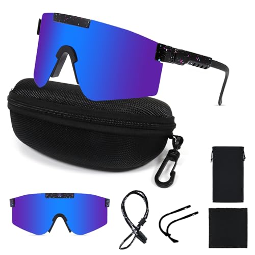 Homelyxe Schnelle Brille Herren Damen Fahrradbrille Sport Sonnenbrille UV400 Schutz Sportbrille Winddicht Rennrad Brille Verstellbare Fahrrad Brille für Rave Laufen Fahrradsport Bergsteigen Blau Homelyxe Schnelle Brille Herren Damen Fahrradbrille Sport Sonnenbrille UV400 Schutz Sportbrille Winddicht Rennrad Brille Verstellbare Fahrrad Brille für Rave Laufen Fahrradsport Bergsteigen Blau von Homelyxe