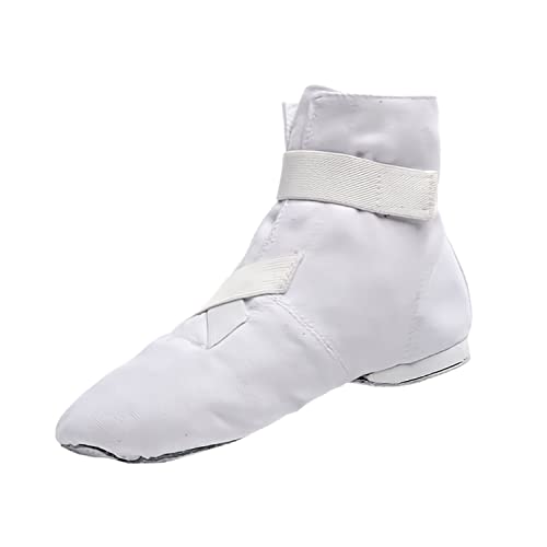 Homieco Damen Ballettschuhe Gymnastikschuhe, Mädchen Ballettschläppchen Ballerinas Tanzschuhe Sportswear Gymnastikschläppchen Weiß 42 von Homieco