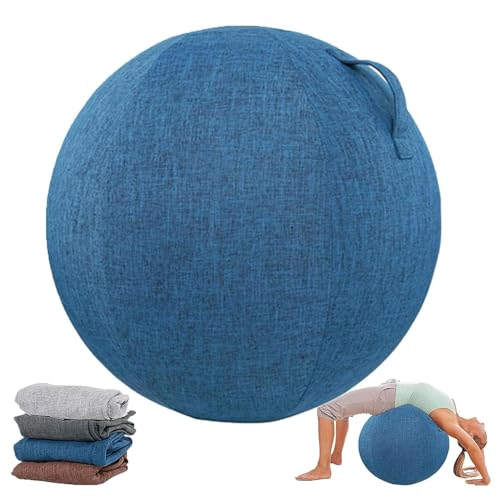 Homnova Sitzball Abdeckung, 55 cm / 65 cm / 75 cm Baumwolle + Leinen Schutz Yoga Ball Abdeckung Faltbar Sitzbälle Stoff Bezug Für Fitnessball Pilates Yogaball,Blau,55cm Homnova Sitzball Abdeckung, 55 cm / 65 cm / 75 cm Baumwolle + Leinen Schutz Yoga Ball Abdeckung Faltbar Sitzbälle Stoff Bezug Für Fitnessball Pilates Yogaball,Blau,55cm von Homnova