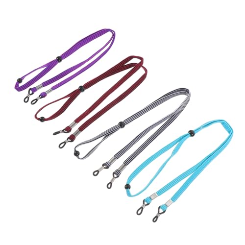 Homoyoyo 4 Stück Elastisches Übungsband Schnur Für Sportbrillen Laufende Brille Brillenseile Brillenseil Zum Aufhängen Sonnenbrillen-lanyard Brillenzubehör Gläser Elastisches Seil von Homoyoyo