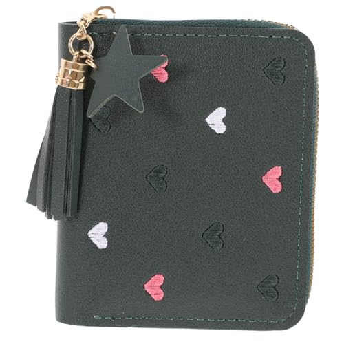 Homoyoyo Karten Pu-Brieftasche Fanny Kleine Damen-geldbörsen Mit Kette Cartoon-geldbörse Unterarmtasche Brieftasche Frauen Tasche Kleine Brieftaschen Karikatur Wechseltasche Beutel Green Pu von Homoyoyo