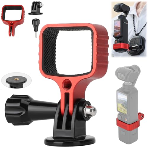 Honbobo Osmo Pocket 3 Adapter Halterung Mount kompatibel mit DJI Osmo Pocket 3 Adapterhalterung Erweiterungsadapter Halterung kompatibel mit DJI Pocket 3 Zubehör (Red) von Honbobo