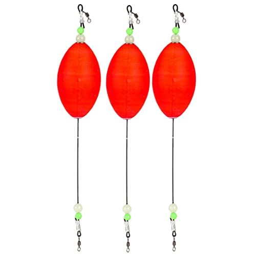 HondoKet 3 Pack Fishing Bobbers Popping Kork Schwimmer für Rotbarsch Gesprenkelte Forelle Schafkopf Flunder Süß- und Salzwasser von HondoKet