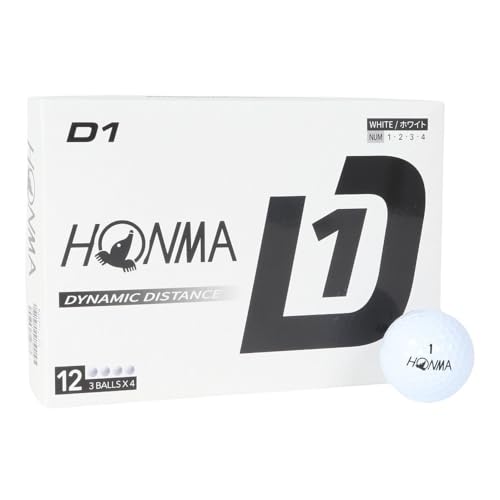 Honma New D1 2024 Golfbälle, Unisex, 12 Stück, Weiß von Honma