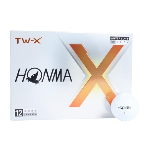 Honma New TW-X 2024 Golfbälle, Unisex, 12 Stück, Weiß von Honma