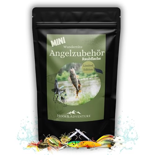 Wundertüte MINI Petribox Angeln Angelzubehör Angelset Kleinteile Köder Angel-Set als Geschenk für Angler Petri Box Überraschung Geschenk Set, Überraschungsbox für Angler, Angler Geschenke von Hook & Adventure