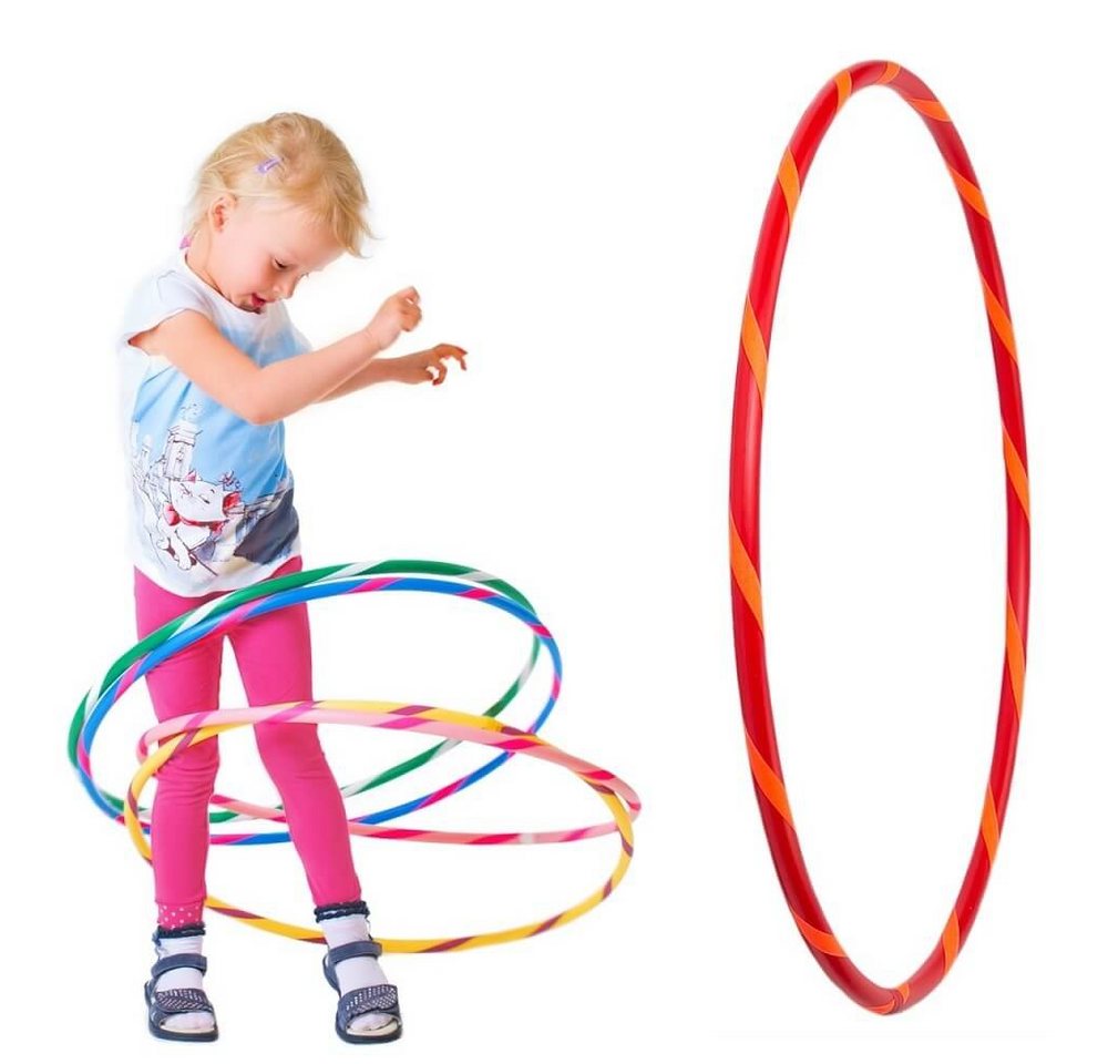 Hoopomania Hula-Hoop-Reifen Bunter Kinder Hula Hoop für kleine Profis, Ø70cm, Rot-Orange Hoopomania Hula-Hoop-Reifen Bunter Kinder Hula Hoop für kleine Profis, Ø70cm, Rot-Orange von Hoopomania