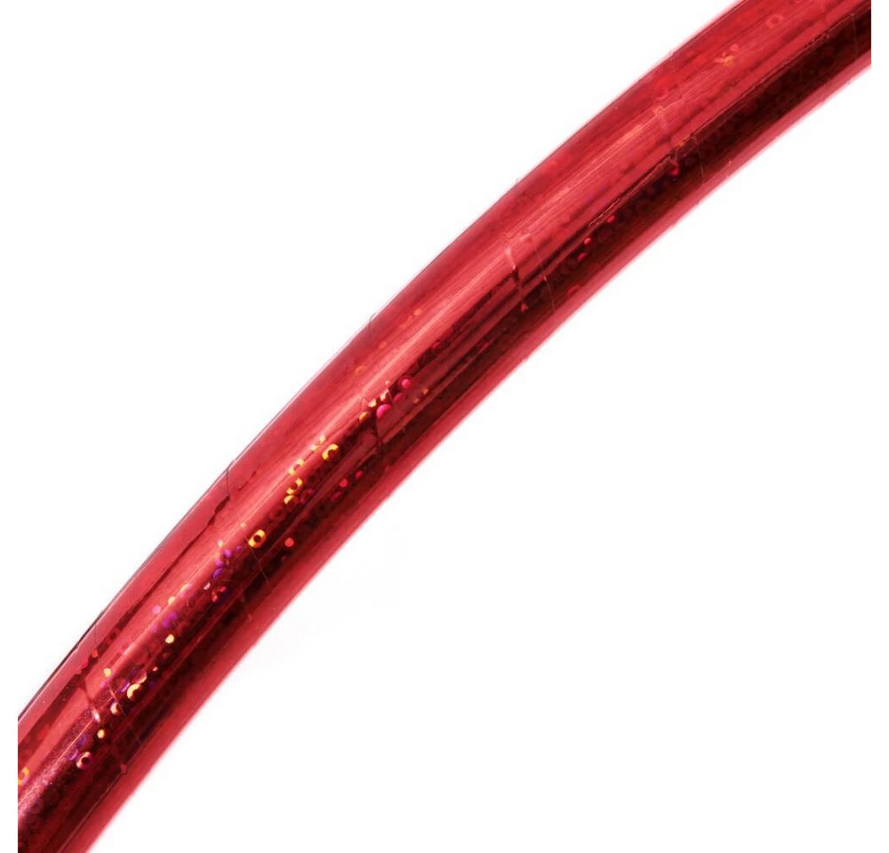 Hoopomania Hula-Hoop-Reifen Glitter Hula Hoop Reifen, Ø90cm Rot von Hoopomania