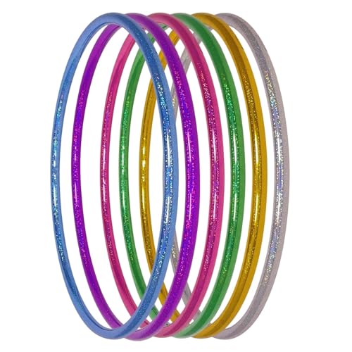 hoopomania Kinder Hula Hoop Reifen mit Glitter Muster, Ø70cm, Pink von hoopomania