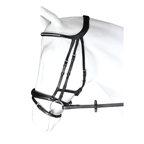 Trense Crown mit zurück geschnittenem Kopfstück, schwarz, WB full Trense Crown mit zurück geschnittenem Kopfstück, schwarz, WB full von Horka