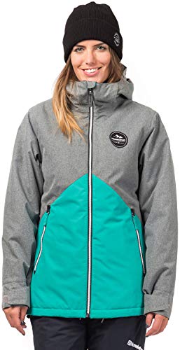 Horsefeathers Damen Judy Snow Jacke, grau meliert türkis, XS EU Horsefeathers Damen Judy Snow Jacke, grau meliert türkis, XS EU von Horsefeathers