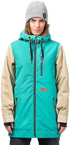 Horsefeathers Damen Tamika Snow Jacke, türkis beige, XS EU Horsefeathers Damen Tamika Snow Jacke, türkis beige, XS EU von Horsefeathers
