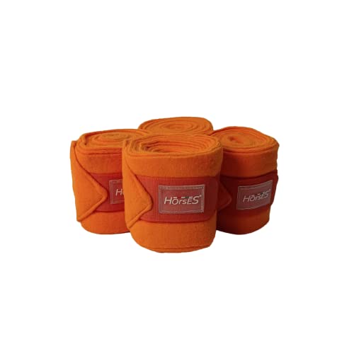 Horses Antipilling-Fleece-Bänder, orange, für den Schutz des Pferdes, zur Förderung der Aufnahme nach Belastungen und zum Schutz vor Kratzern und Stößen Horses Antipilling-Fleece-Bänder, orange, für den Schutz des Pferdes, zur Förderung der Aufnahme nach Belastungen und zum Schutz vor Kratzern und Stößen von Horses