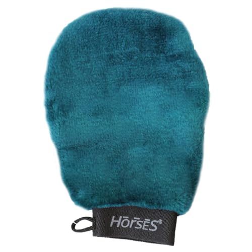 Horses Grooming Teddy-Handschuh, Zubehör für die Pferdepflege, langlebig, ergonomisch und sicher (Grün, Einheitsgröße) von Horses