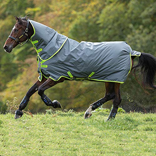 Horseware Amigo Hero 900 Plus DF 100g Turnout Decke wasserdicht Grey/Lime,Green&Lime HW 20, Größe:5'6 von Horseware