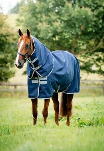 Horseware Amigo Ripstop 900D Plus 200g mit Halsteil Turnout Decke Navy/Titanium Grey Deckengröße:125 cm / 5´9 von Horseware